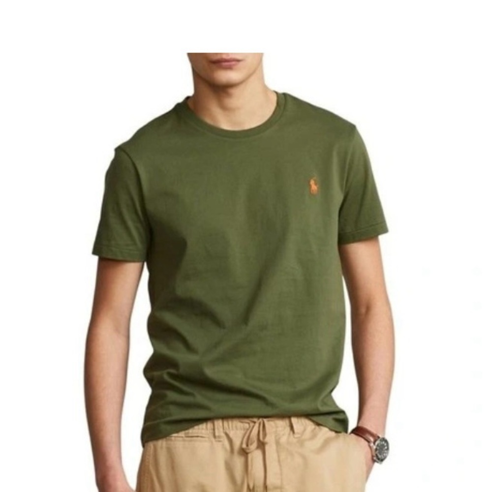 Polo by Ralph Lauren Men's Classic Olive  Green Short Sleeve T Shirt